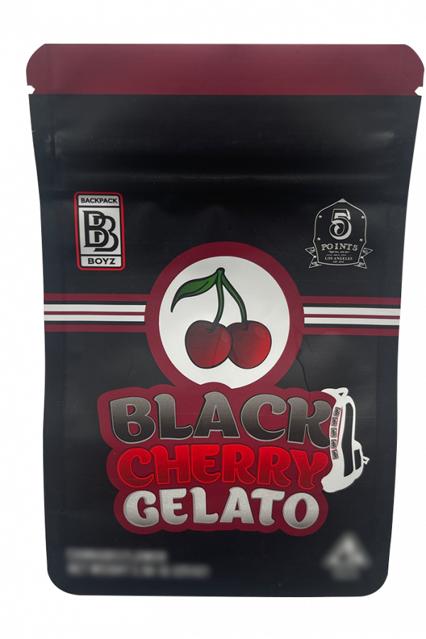 Black Cherry Gelato Mylar Bags Backpack Boyz 3.5g / 8th