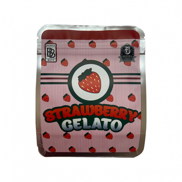 Strawberry Gelato Mylar Bags Backpack Boyz 3.5g / 8th
